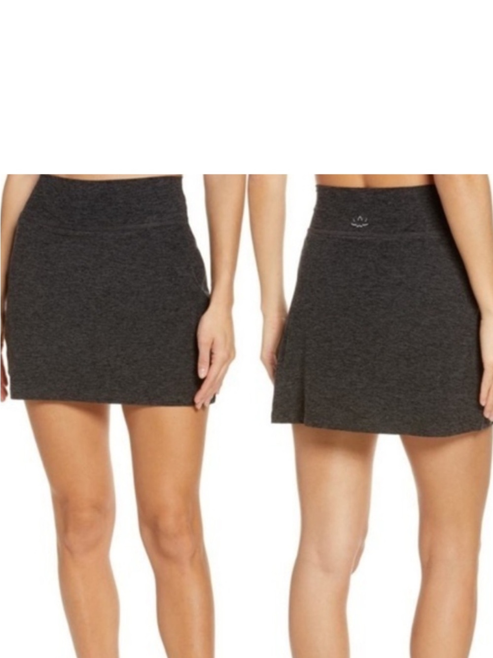 Beyond Yoga Spacedye Move It Shorts Skirt Heater Gray Size Small